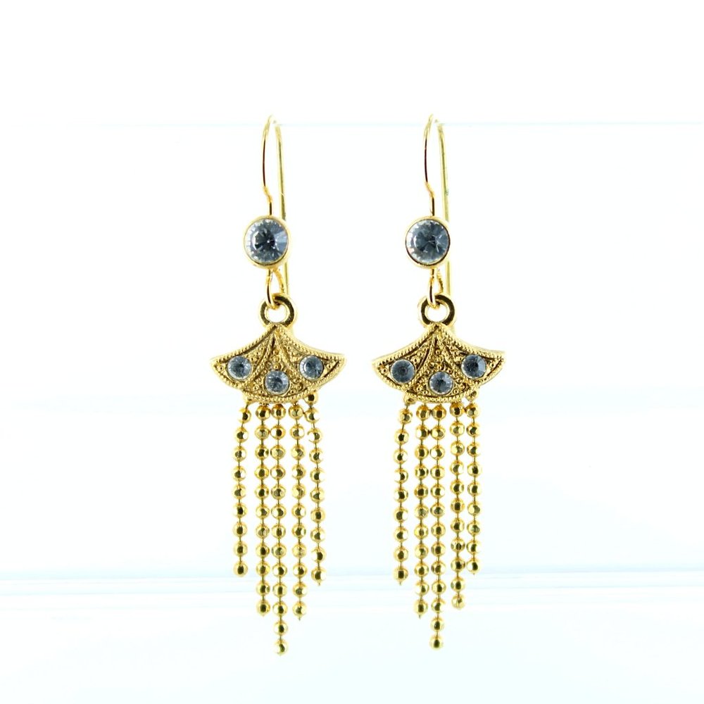 Gold chain earrings